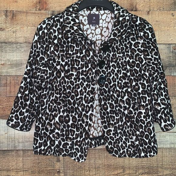 XXI leopard‎ print jacket, size medium - Picture 11 of 13